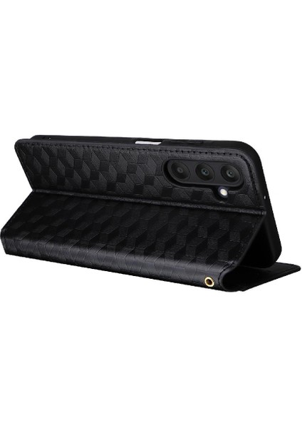 Samsung Galaxy M55 Pu Deri Kart Yuvaları Tutucu 3D Desen (Yurt Dışından)