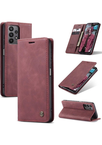 Samsung Galaxy A23 Için Flip Case 4g/5g Manyetik Kapatma Darbeye Kapak Pu (Yurt Dışından)