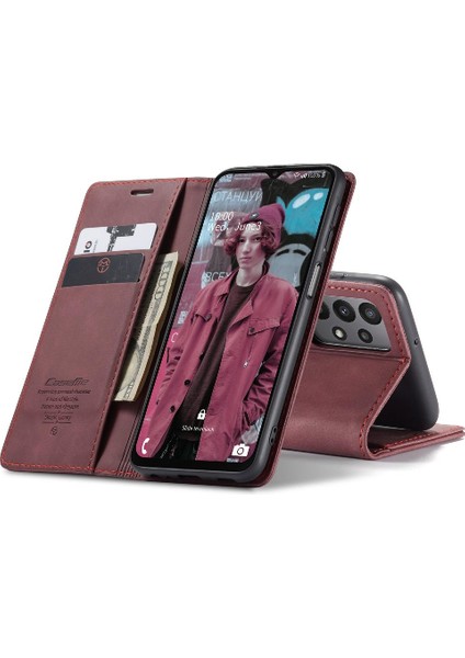 Samsung Galaxy A23 Için Flip Case 4g/5g Manyetik Kapatma Darbeye Kapak Pu (Yurt Dışından)