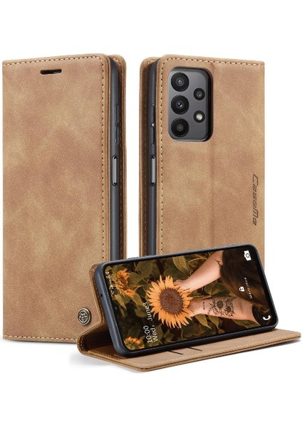 Samsung Galaxy A23 Için Flip Case 4g/5g Manyetik Kapatma Darbeye Kapak Pu (Yurt Dışından)