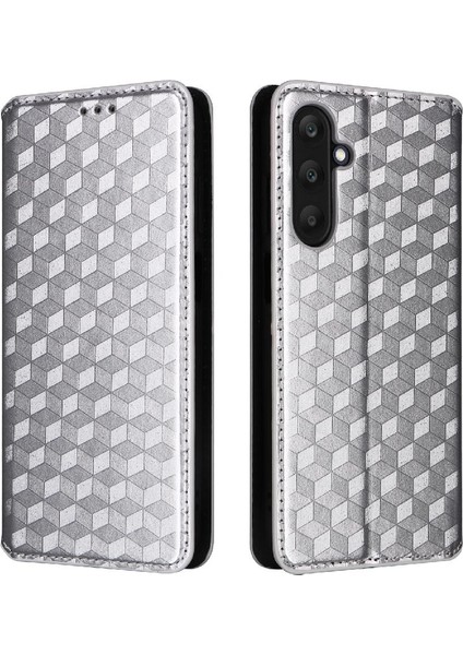 Samsung Galaxy C55 5g Pu Deri Manyetik Kapatma Kart Yuvaları 3D (Yurt Dışından)