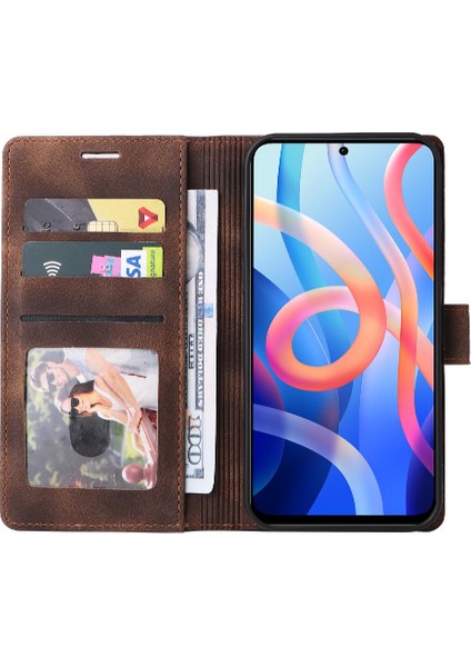 BDT Boutique Xiaomi Redmi Not 11 Için Flip Case 5g Kapak Çevirin Darbeye Cüzdan Basit (Yurt Dışından)