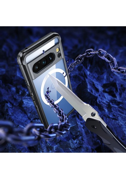 Google Pixel 8 Pro Için Miracase Manyetik Kılıf Tamamen Şeffaf Damla ve (Yurt Dışından) modelleri