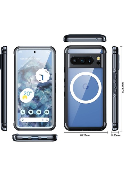 Google Pixel 8 Pro Için Miracase Manyetik Kılıf Tamamen Şeffaf Damla ve (Yurt Dışından) indirimleri