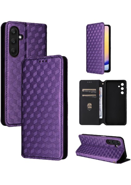 BDT Boutique Samsung Galaxy M55 Pu Deri Kart Yuvaları Tutucu 3D Desen (Yurt Dışından)