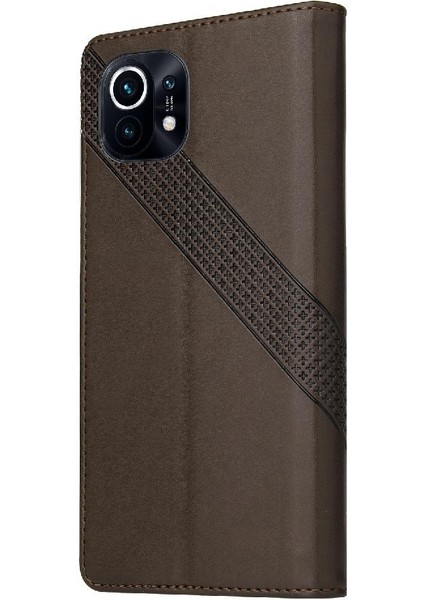 Xiaomi 11 Kickstand Üç Kart Yuvaları Premium Deri 4 Için Flip Case (Yurt Dışından) fırsatları