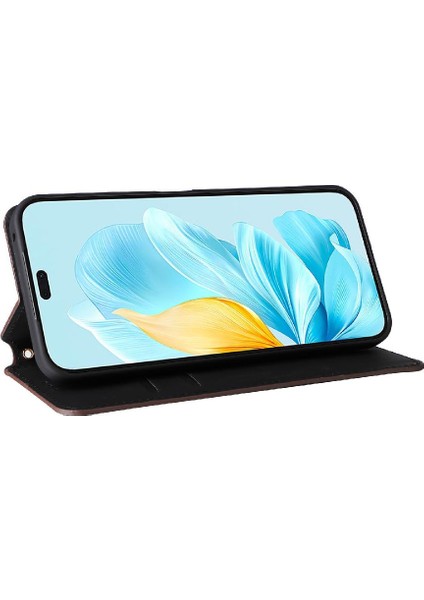Onur Için Kılıf 200 Lite 5g 3D Desen Kart Yuvaları Tutucu Pu Deri (Yurt Dışından)