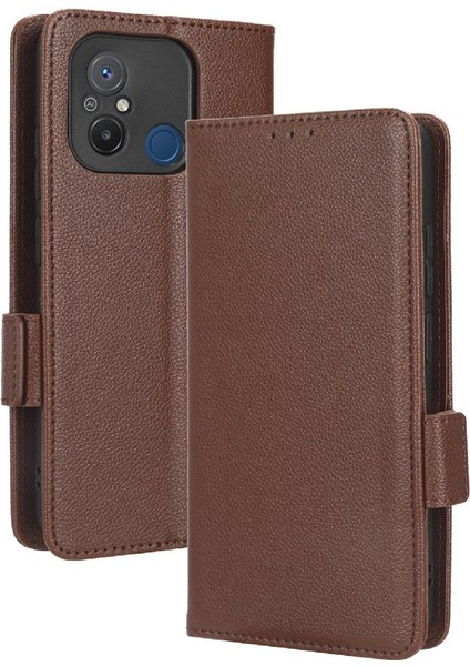 Xiaomi Redmi 12C Kart Yuvaları Tutucu Cüzdan Pu Deri Yan Toka (Yurt Dışından)