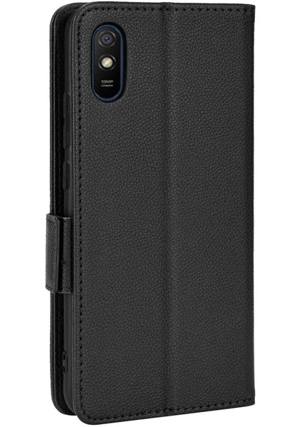 Xiaomi Redmi 9A Manyetik Cüzdan Kart Yuvaları Tutucu Yan Toka Pu (Yurt Dışından)