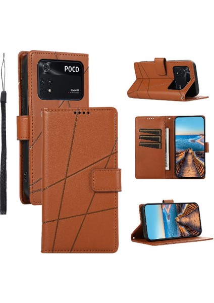 Xiaomi Poco M4 Pro Darbeye Üç Kart Yuvaları Şok Için Flip Case (Yurt Dışından)