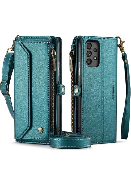 Samsung Galaxy A53 5g Için Crossbody Durumda Rfid Engelleme Kart Tutucu Kılıf (Yurt Dışından)