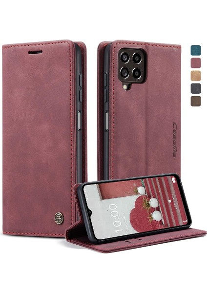 Samsung Galaxy M33 5g Için Flip Case Vintage Pu Deri Cüzdan Flip Folio (Yurt Dışından)