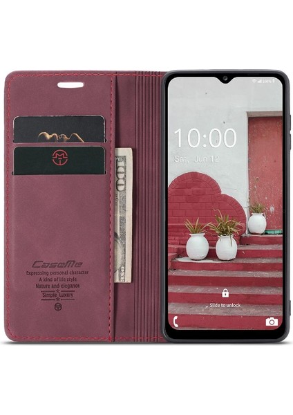 Samsung Galaxy M33 5g Için Flip Case Vintage Pu Deri Cüzdan Flip Folio (Yurt Dışından)
