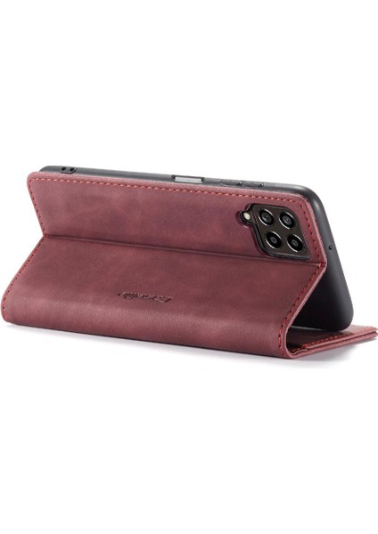 Samsung Galaxy M33 5g Için Flip Case Vintage Pu Deri Cüzdan Flip Folio (Yurt Dışından)