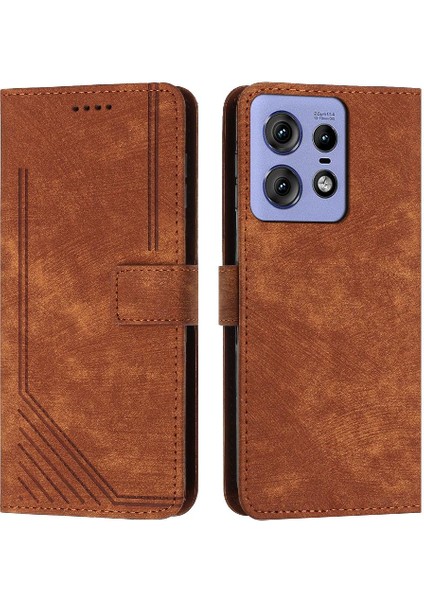 Motorola Moto Kenar 50 Pro Darbeye Kapak Kapak Pu Deri Tam (Yurt Dışından)