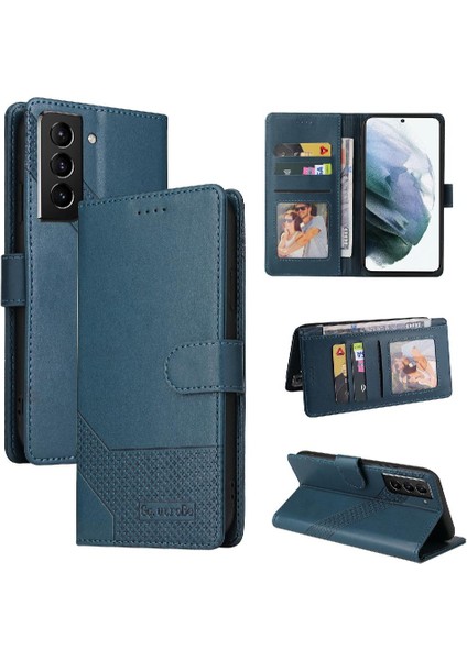 Samsung Galaxy S22 Üç Kart Yuvaları Premium Deri Için Flip Case (Yurt Dışından)