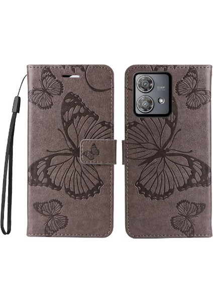 Motorola Moto Kenar 40 Neo 5g Flip Kickstand Manyetik Kapak ile Kılıf (Yurt Dışından)