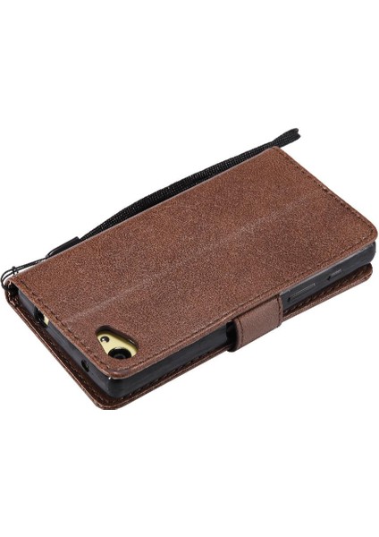 Sony Xperia Z5 Mini Klasik Düz Renk Için Flip Case Kart Yuvası ile Telefon (Yurt Dışından) fırsatları