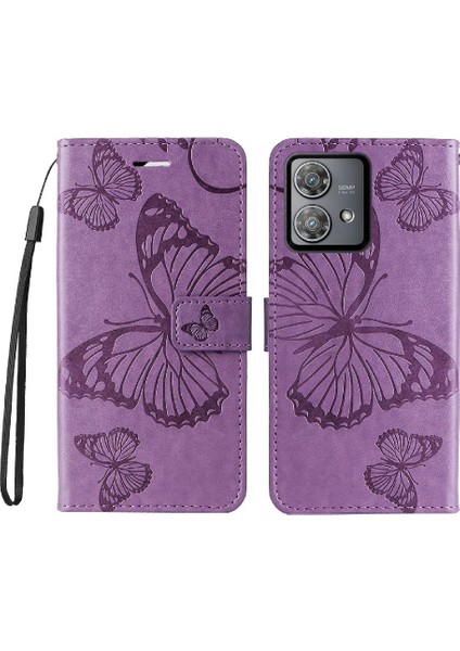 Motorola Moto Kenar 40 Neo 5g Flip Kickstand Manyetik Kapak ile Kılıf (Yurt Dışından)