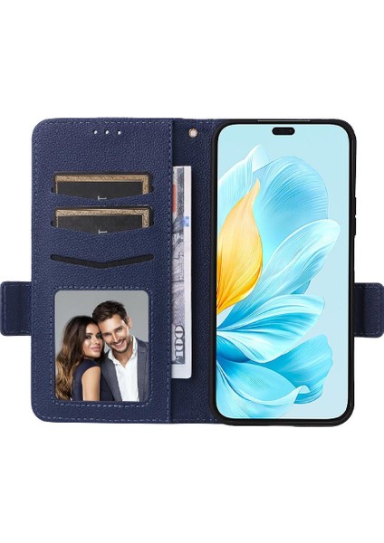 Onur Için Kılıf 200 Lite 5g Pu Deri Manyetik Cüzdan Yan Toka Kartı (Yurt Dışından)