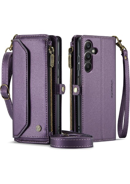 Samsung Galaxy A15 Için Crossbody Durumda 4g/5g Rfid Engelleme Durumda Cüzdan Kartı (Yurt Dışından)