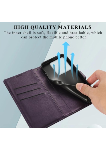 Xiaomi Redmi Not 13 Pro Için Flip Case Üç Kart Yuvaları Kickstand Şok (Yurt Dışından)