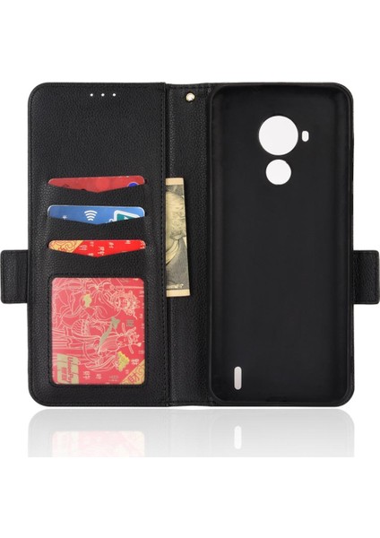 Nokia C30 Pu Deri Yan Toka Kart Yuvaları Tutucu Cüzdan Manyetik (Yurt Dışından) fiyatları