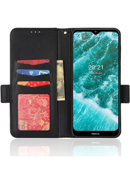 Nokia C30 Pu Deri Yan Toka Kart Yuvaları Tutucu Cüzdan Manyetik (Yurt Dışından) modelleri
