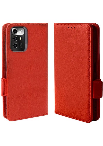 Zte Blade A72 5g Manyetik Kart Yuvaları Tutucu Pu Deri Cüzdan (Yurt Dışından)