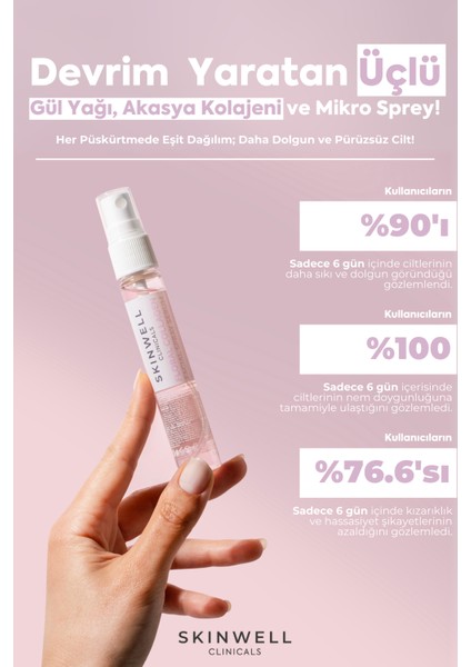 Sıkılaştırıcı Etki Bitkisel Kolajen - Gül Ekstrakt İçerikli Yüz Bakım Sprey Serum 25 ml modelleri