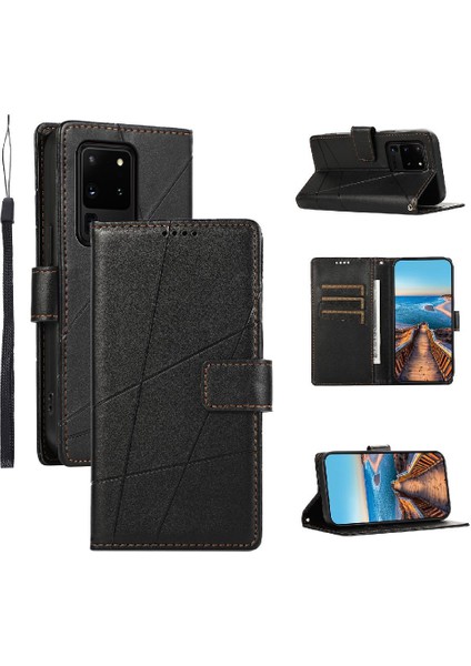 Samsung Galaxy S20 Ultra Darbeye Kickstand Şok Üç Için Flip Case (Yurt Dışından)