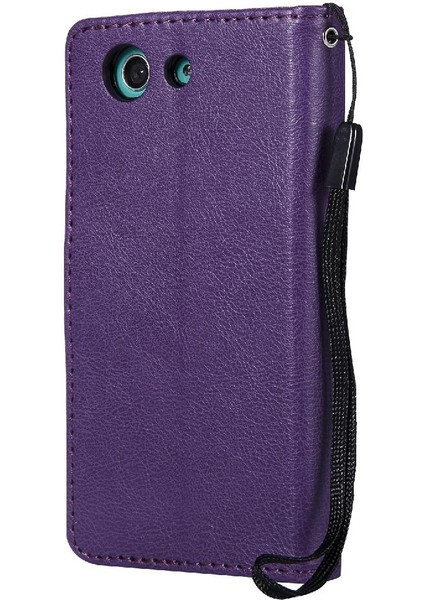 BDT Boutique Sony Xperia Z3 Mini Yüksek Kaliteli Deri Klasik Düz Renk Için Flip Case (Yurt Dışından)