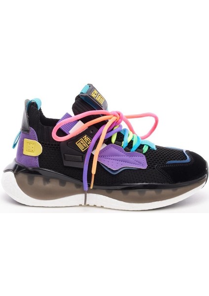 Multi Renkli Bağcıklı Kadın Sneaker