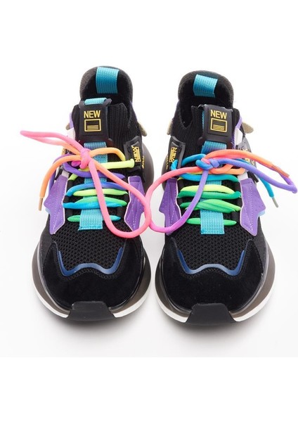 Multi Renkli Bağcıklı Kadın Sneaker