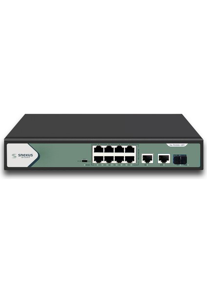 SN-ES1300-10FP 8 x 10/100 Poe Port + 2 x 10/100/1000M RJ45 Uplink Port + 1 x Sfp Fiber Port (120 Watt Poe) Switch