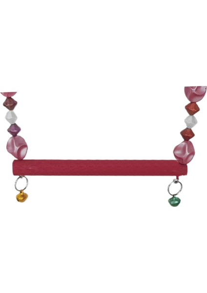 Boncuklu ve Tünekli Kuş Salıncağı 10 Cm-14 cm Bordo indirimleri