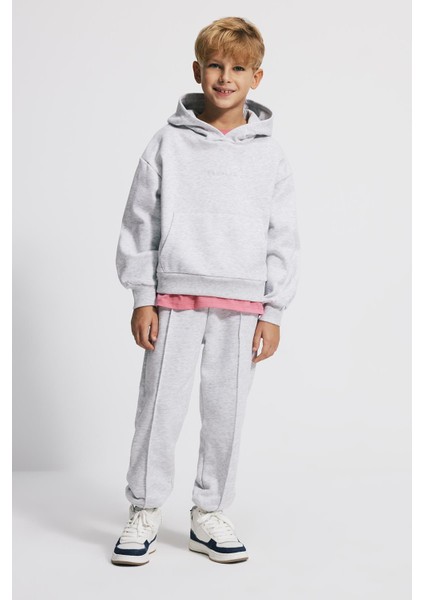 (Kids) Oversize Fit Kanguru Cep Çocuk Sweatshirt