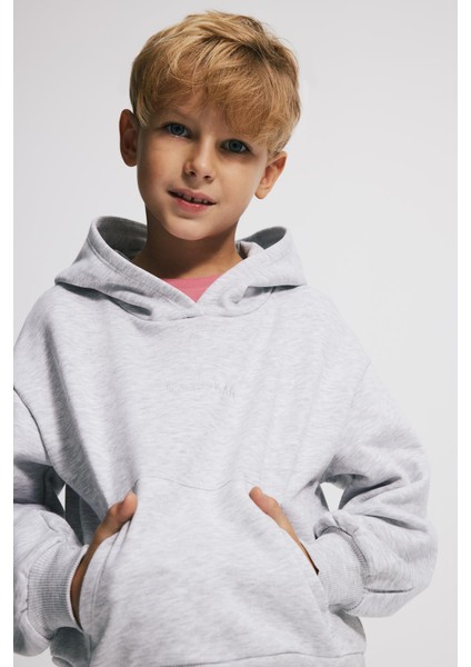 (Kids) Oversize Fit Kanguru Cep Çocuk Sweatshirt fırsatları