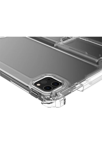 Ipad Pro 11 Inç M4 Çip 2024 Uyumlu Kılıf Kalem Bölmeli Standlı Şeffaf Silikon Case A2836 A2837 indirimleri