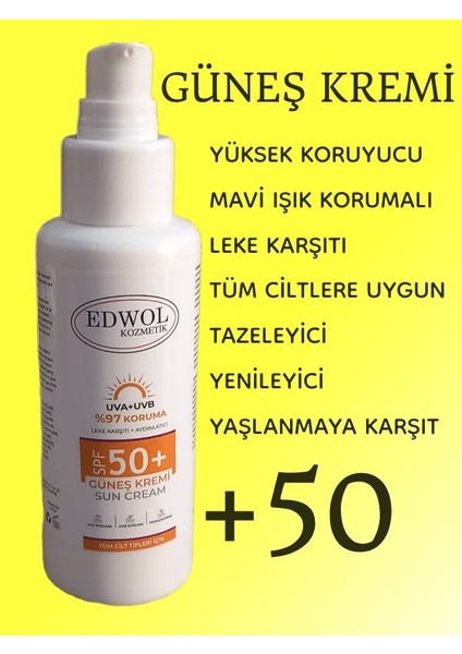 SPF50+ Yüksek Koruma Leke Karşıtı ve Aydınlatıcı Nemlendirici Güneş Kremi fiyatları