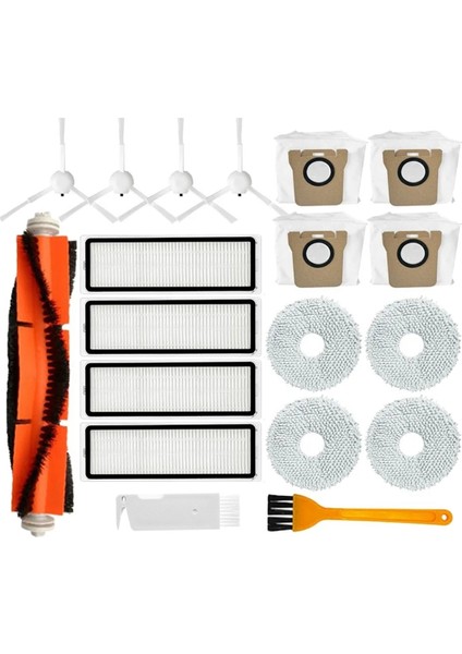Robotlu Vakum Için X10+ / X10 Plus B101GL Yedek Parça Aksesuarları Ana Yan Fırça Hepa Filtre Toz Torbası Paspas Bezi (Yurt Dışından)