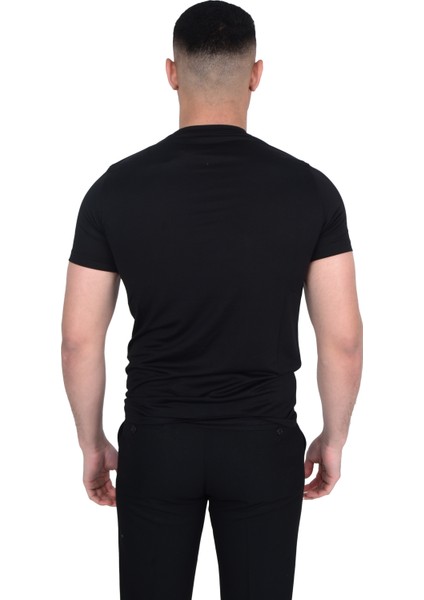 Erkek O Yaka Floş T-Shirt