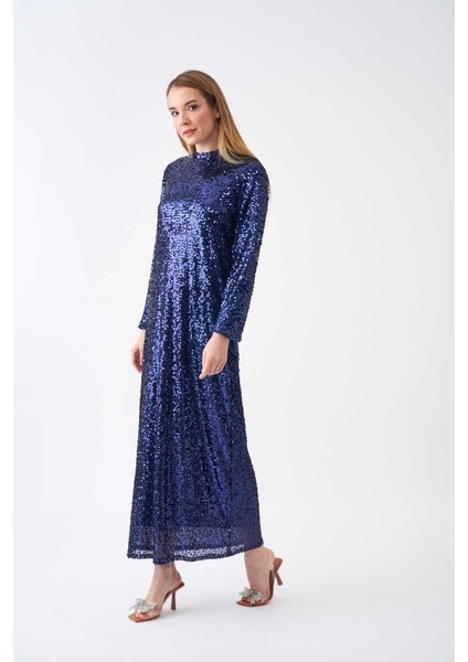 Payet Abiye Elbise Gece Mavisi fırsatları