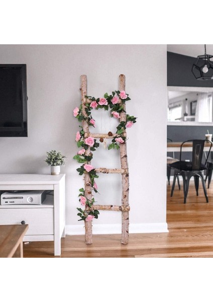 Yapay Çiçek Sarkan ve Dolanan Sarmaşık Pembe Gül Yapay Sarmaşık 200CM