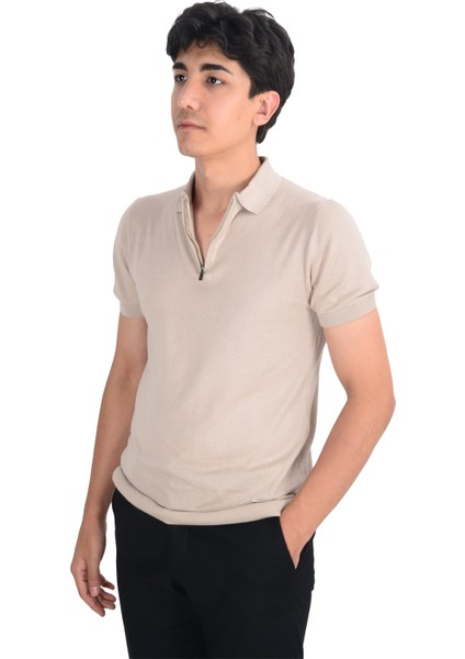 Cengiz Inler Yarım Fermuarlı Merserize Erkek Triko T-Shirt fiyatları