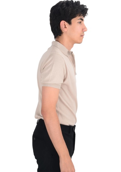 Cengiz Inler Yarım Fermuarlı Merserize Erkek Triko T-Shirt indirimleri