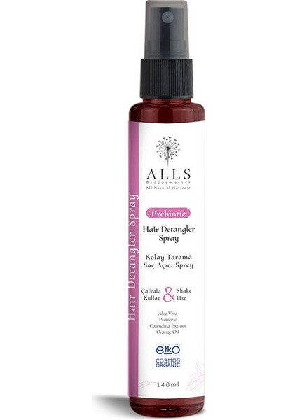 Alls Biocosmetics Prebiyotik Kolay Tarama Saç Açıcı Sprey 140 ml