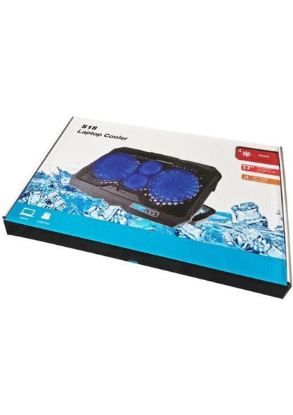 4 Fanlı Rgb Li 9-17 Inç Yükseklik Ayarlı Notebook Sogutucusu