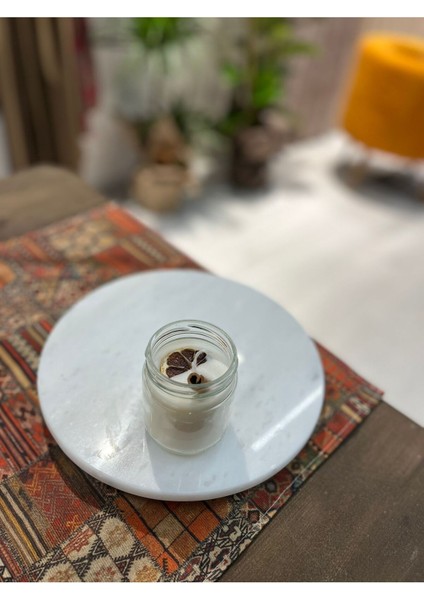 Özel Tasarım Kavanoz Tarçın Dekoratif Mum lik El Yapımı