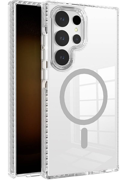 Galaxy S24 Ultra Kılıf Magsafe Şarj Özellikli Airbagli Takılabilir Askı Aparatlı Nana Kılıf